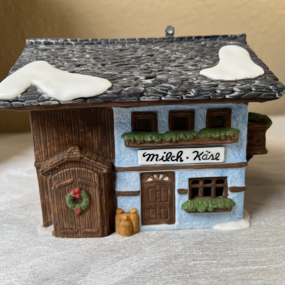 Vintage 1986 Dept 56 Alpine Village Milch-Kase Lighted Building Box & Cord